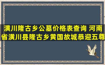 潢川隆古乡公墓价格表查询 河南省潢川县隆古乡黄国故城恭迎五尊始祖